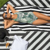 Recycled Tropical Leaf One-Piece Swimsuit – Flattering Fit for Every Body