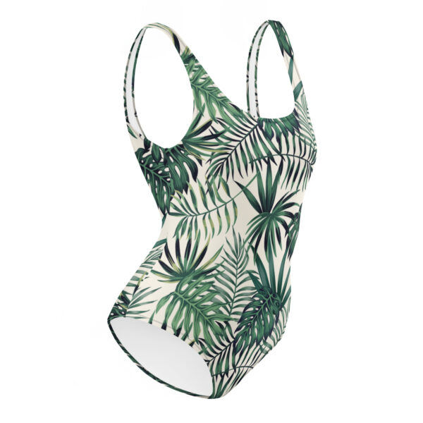 Recycled Tropical Leaf One-Piece Swimsuit – Flattering Fit for Every Body