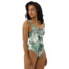 Recycled Tropical Leaf One-Piece Swimsuit – Flattering Fit for Every Body